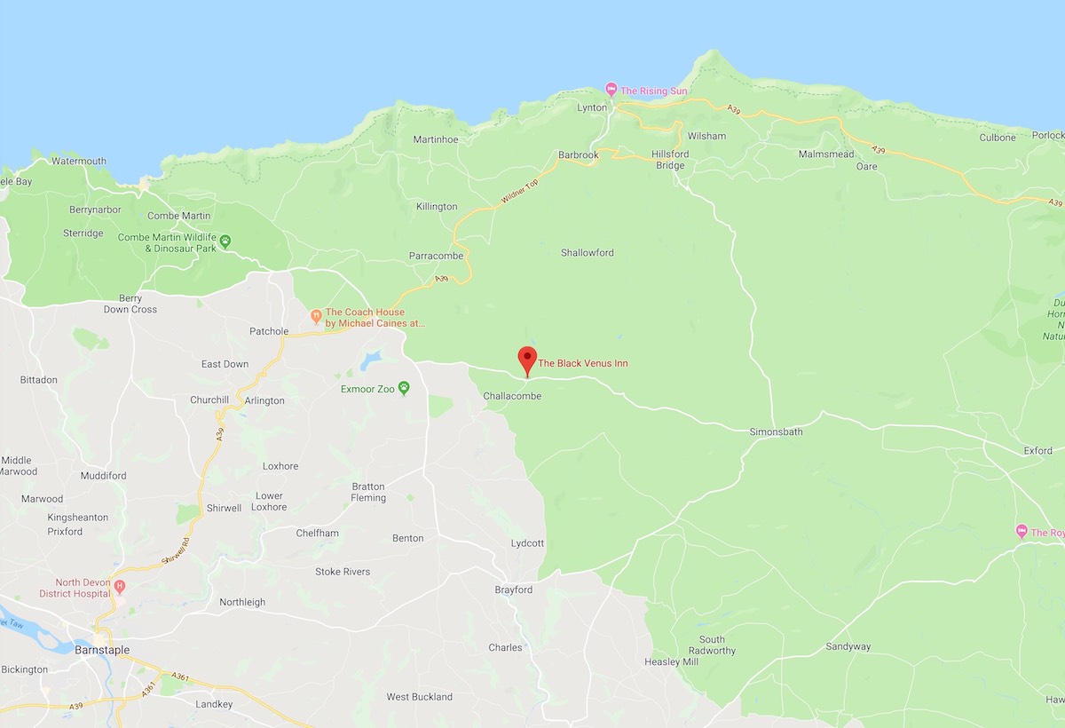 The Black Venus, pub exmoor, food exmoor